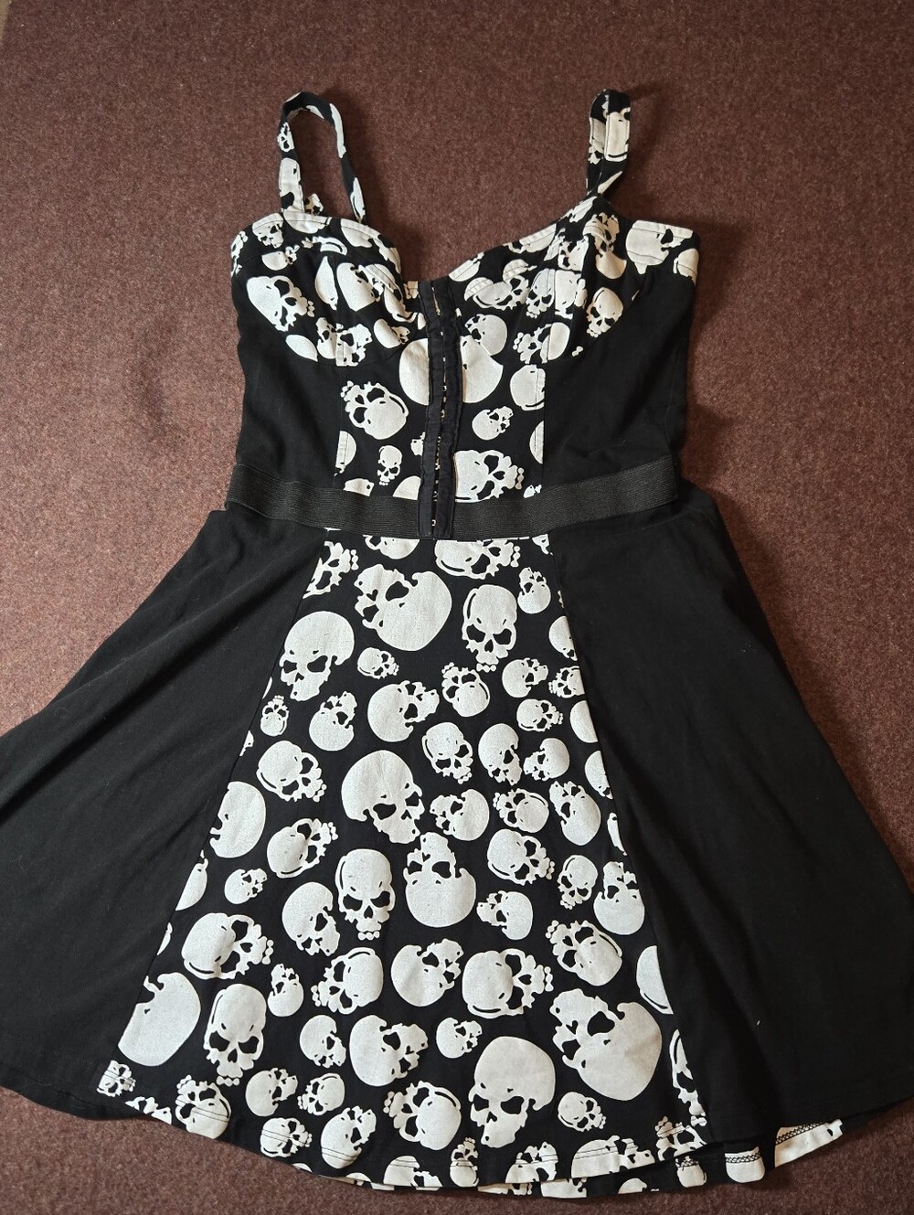 Royal Bones By Daang Skull Dress Y2K Whimsigoth Goth Alt Size XL Emo Scene Dress